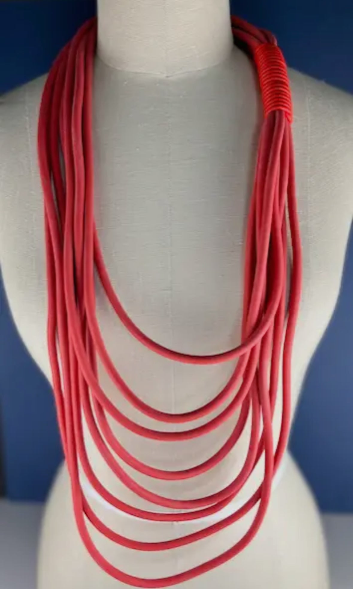 Multi Strand Rubber Necklace