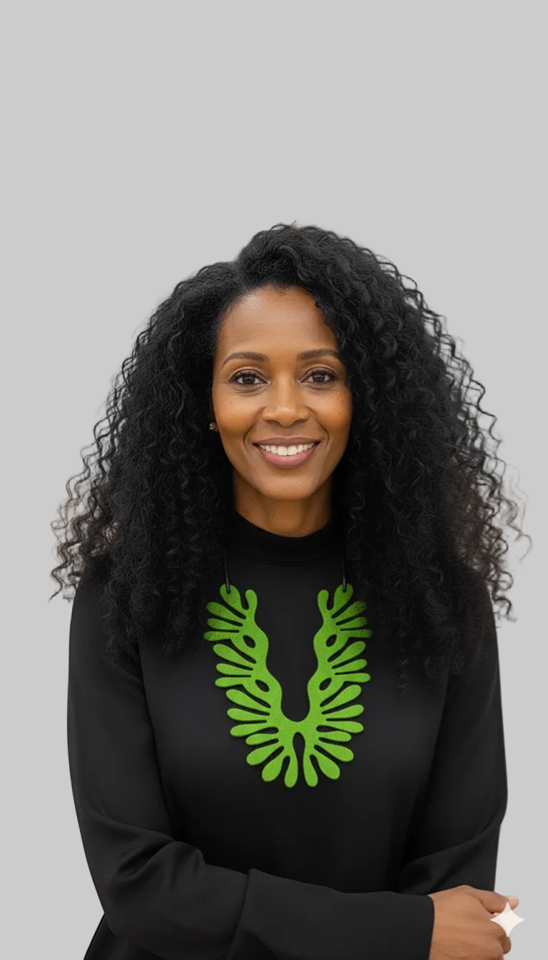 Felt Cactus Bib Necklace