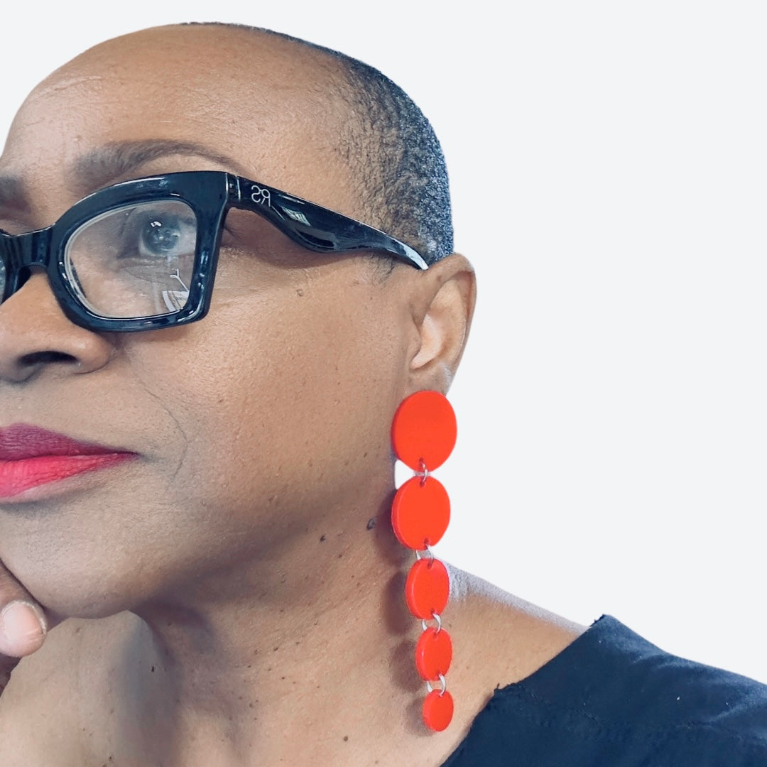 Polka Dot Drop Earrings