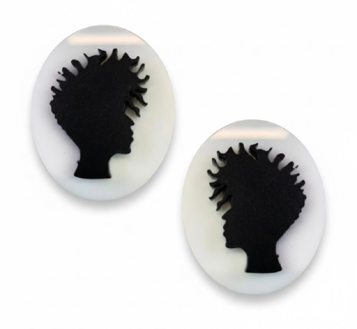 Crown Cameo Earrings