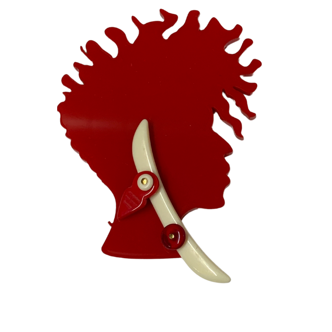 Curly Top Pin with Earring Crown Act