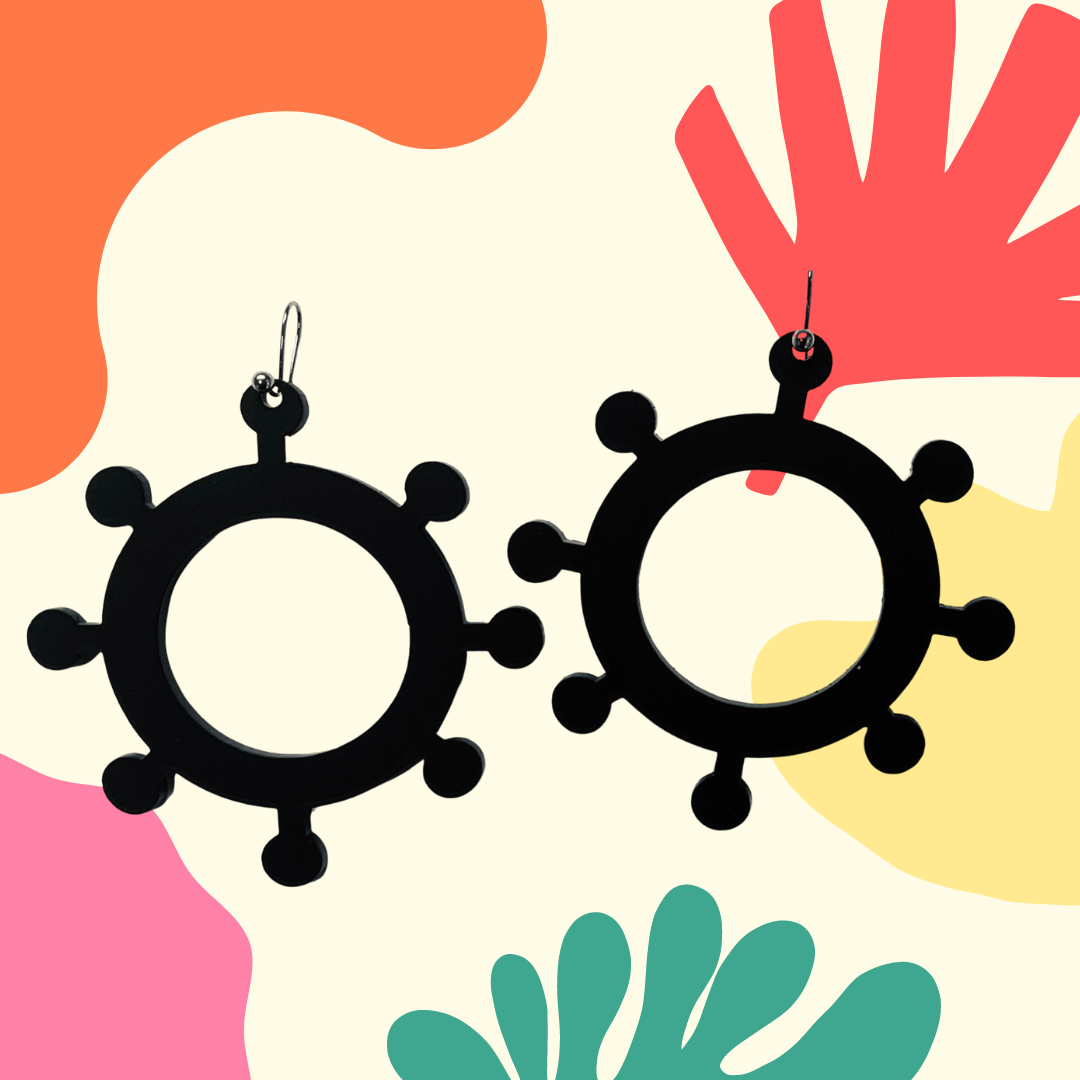 Dotted Hoops Earrings
