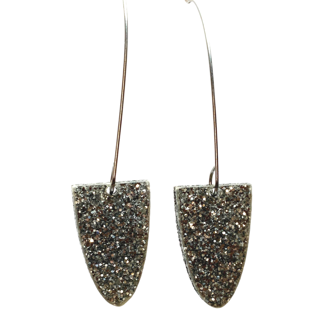 Dangle Silver Glitz Earrings