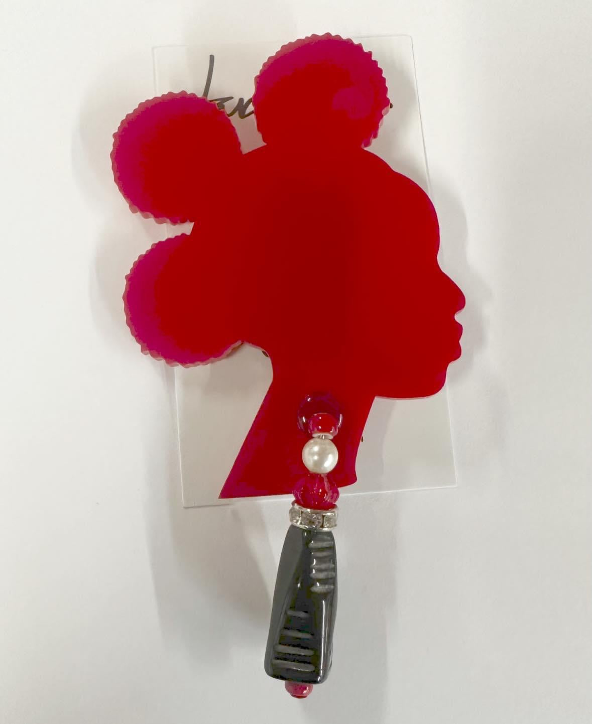 Curly Top Pin with Earring Crown Act