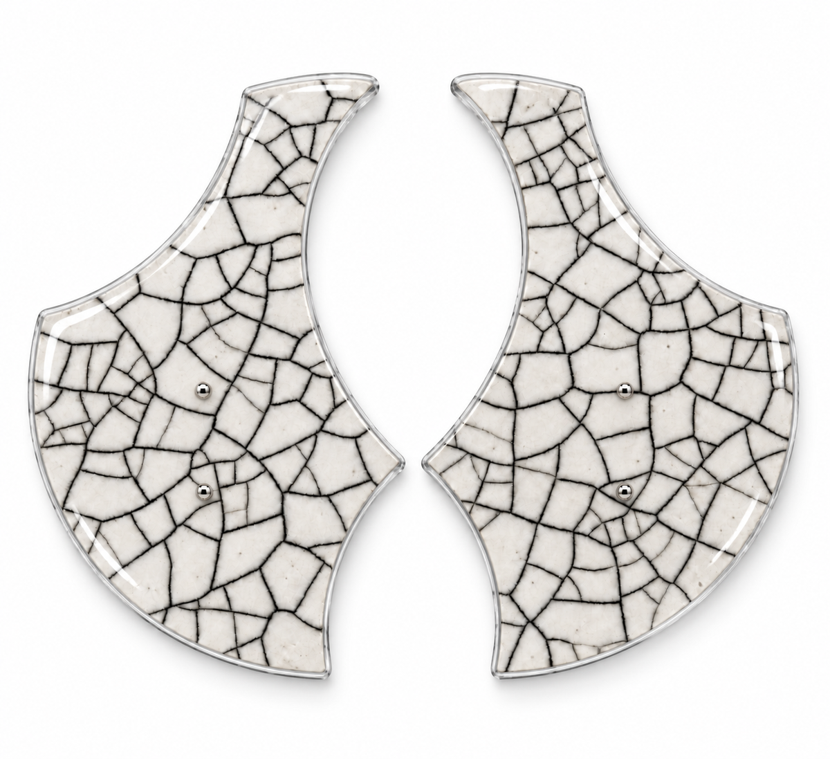 Raku inspired Shard Earrings