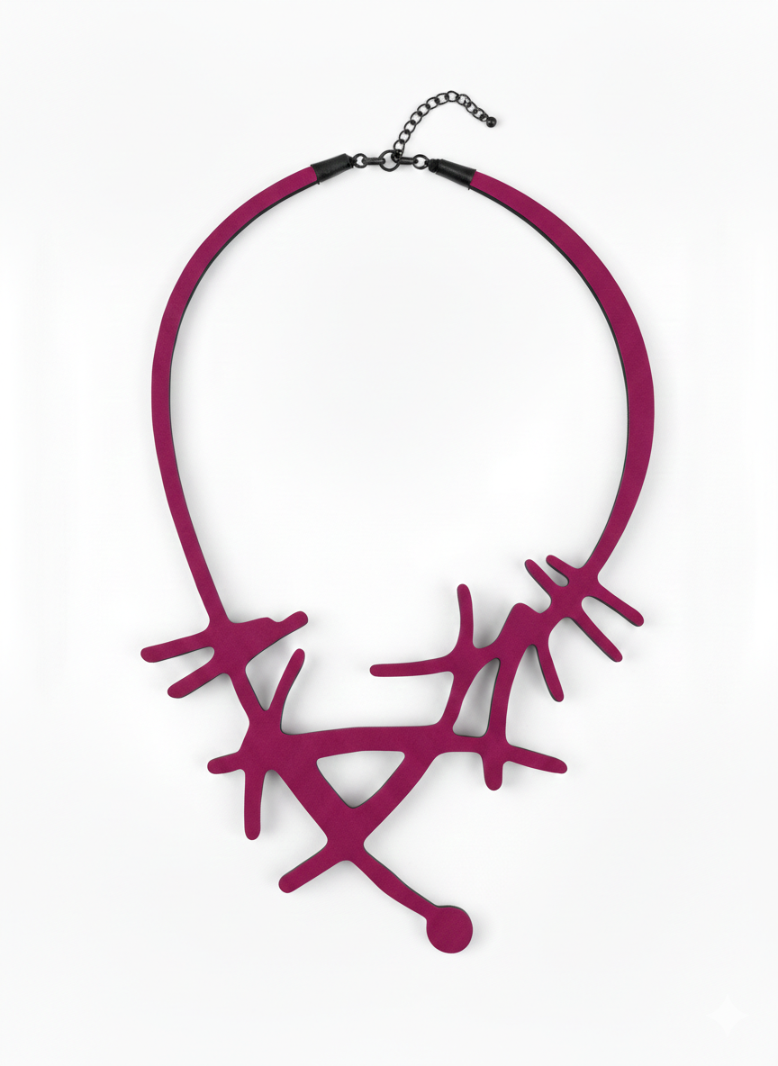 Eco Felt Abstract Bib Necklace