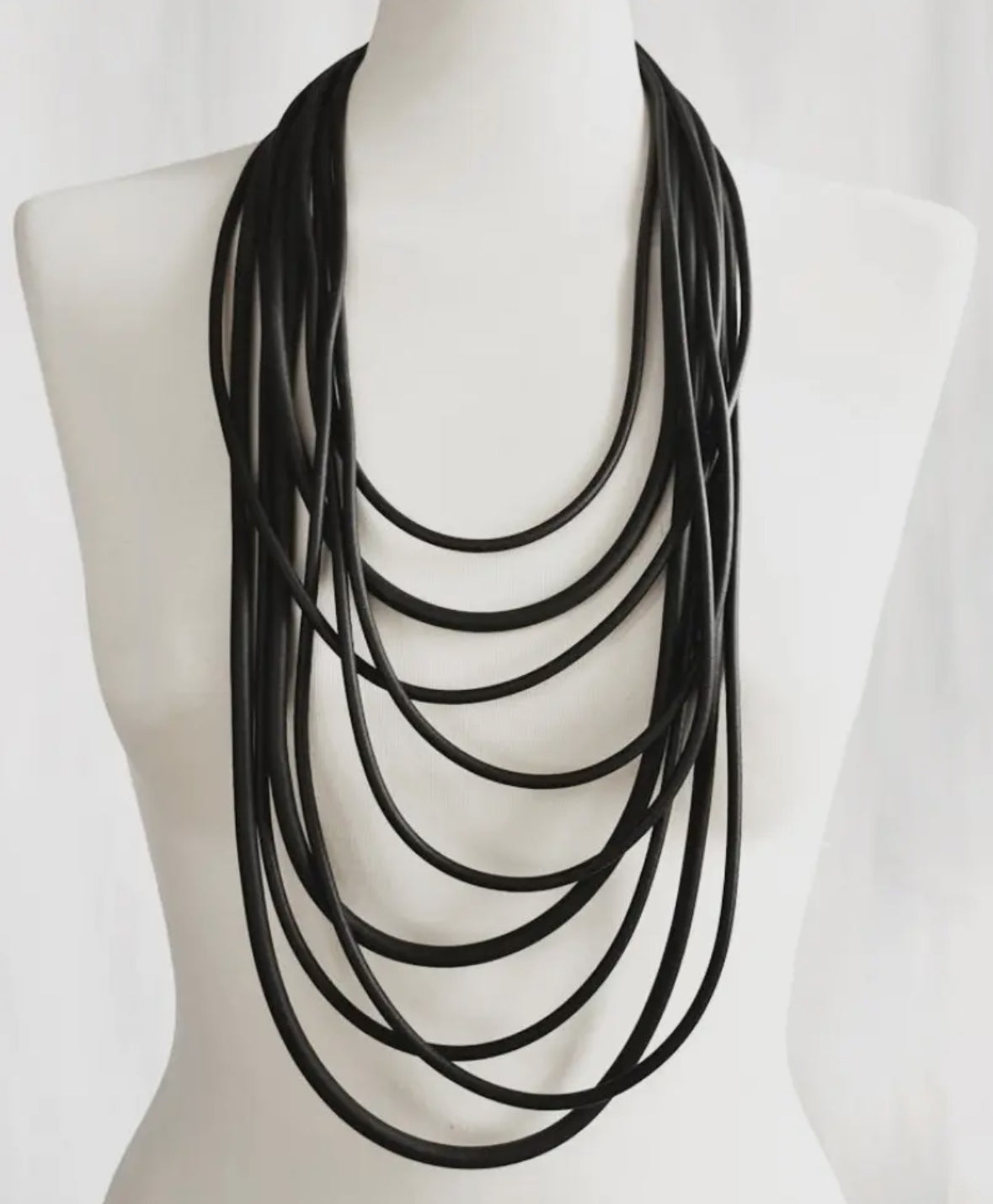 Multi Strand Rubber Necklace