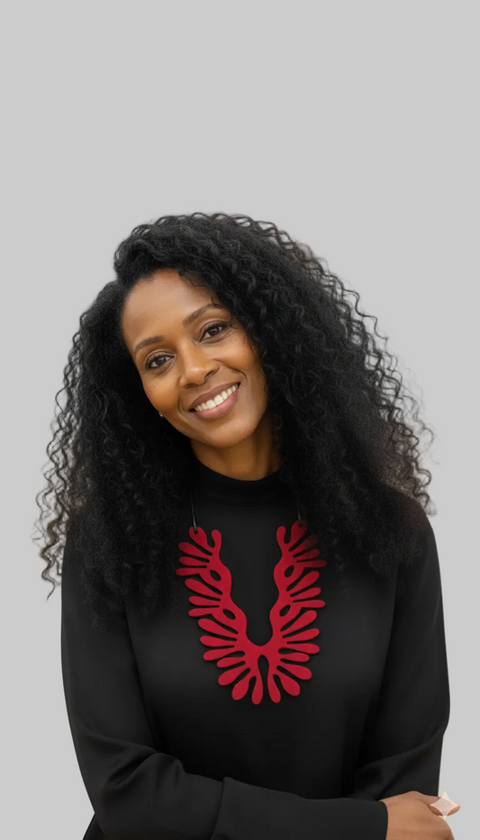 Felt Cactus Bib Necklace