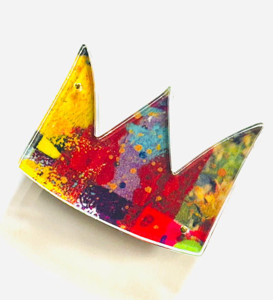 Basquiat Crown Brooch