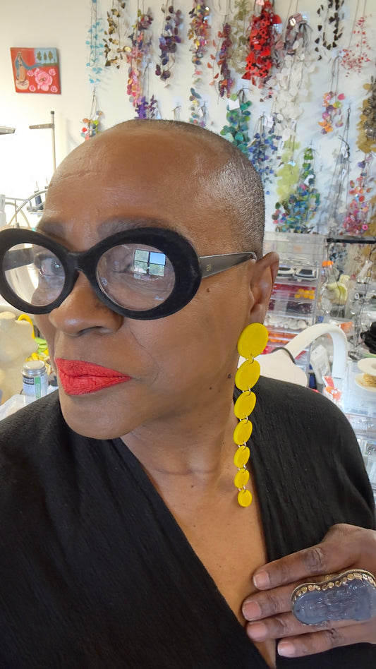 Polka Dot Drop Earrings