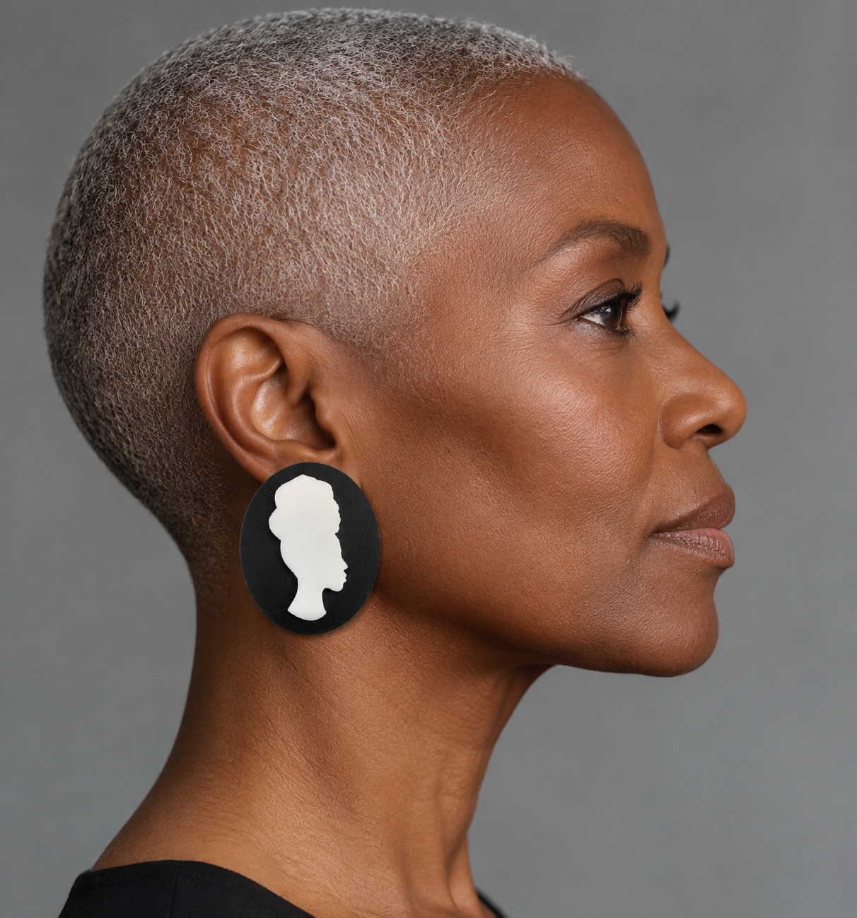 Crown Cameo Earrings