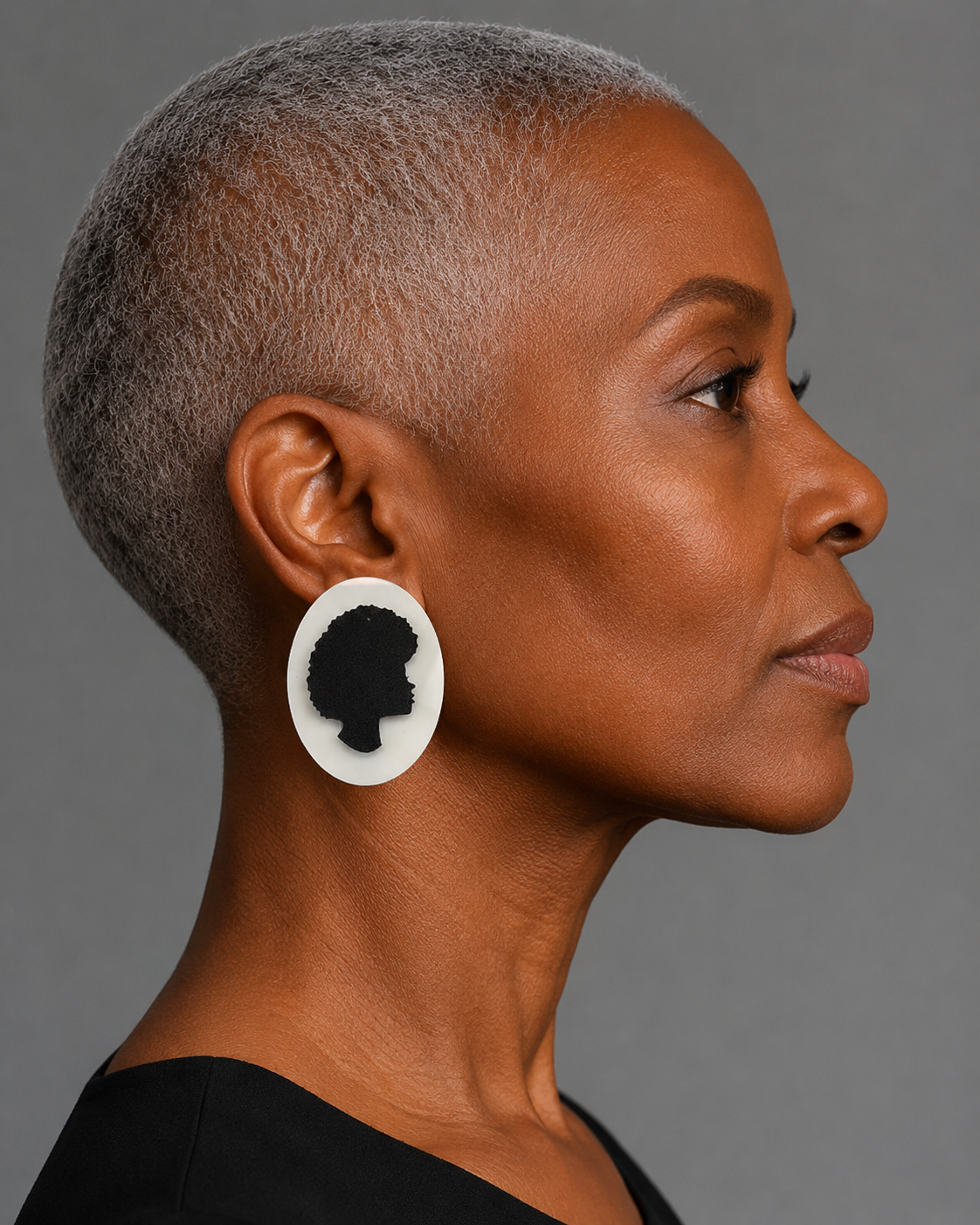 Crown Cameo Earrings