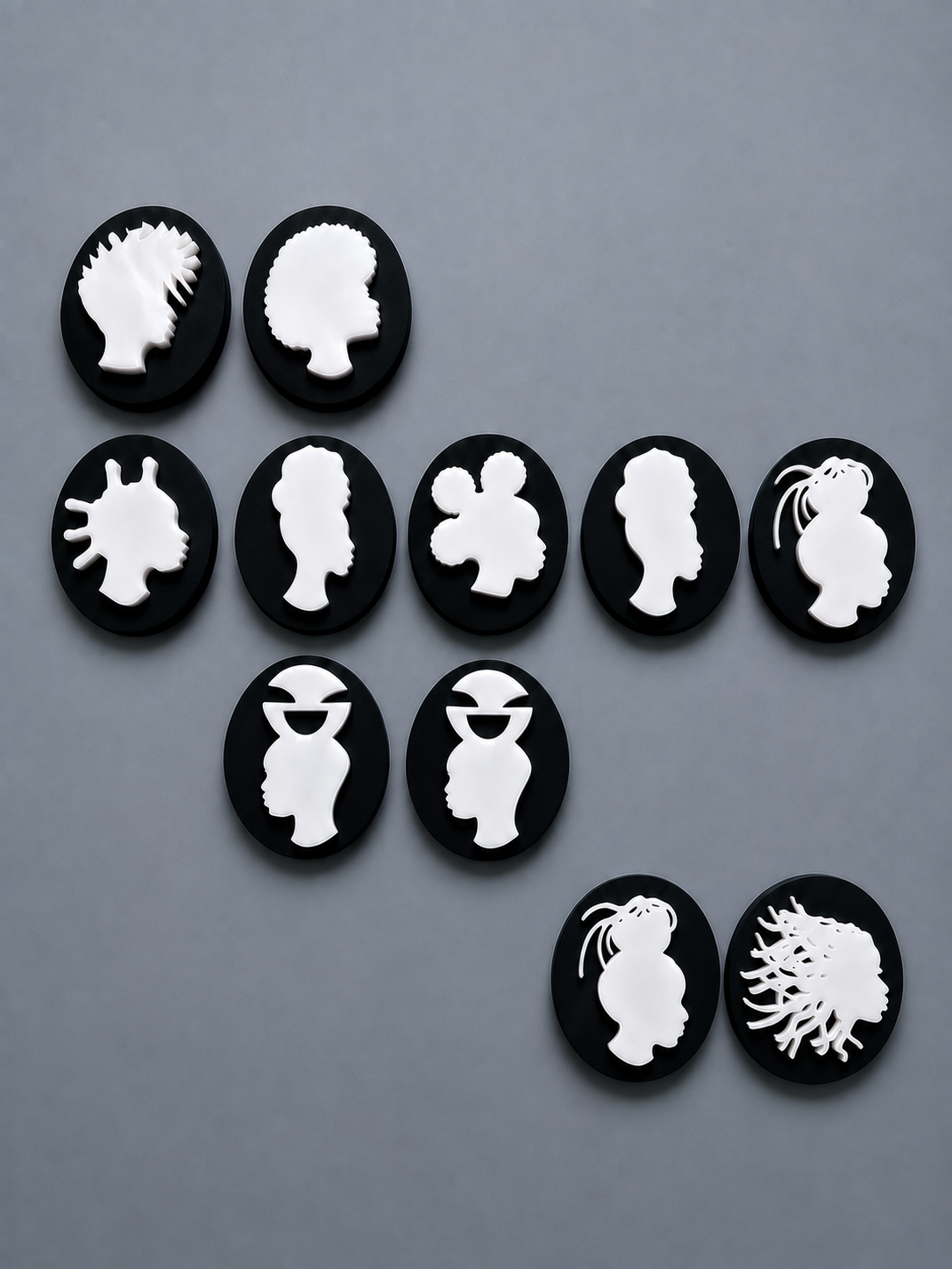 Crown Cameo Earrings