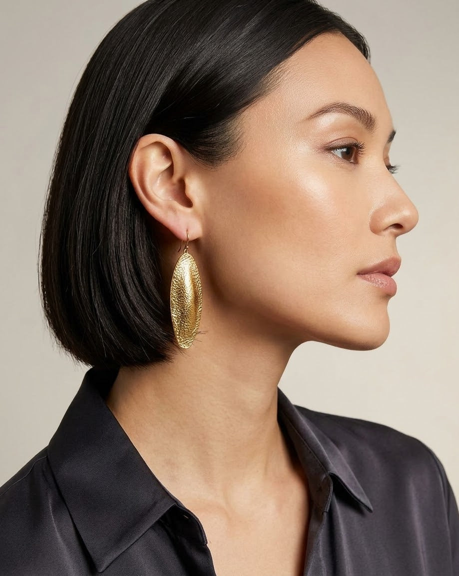 Softly Sculpted Leather Earrings