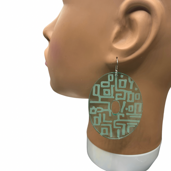 Ocean Tribal Print Earrings
