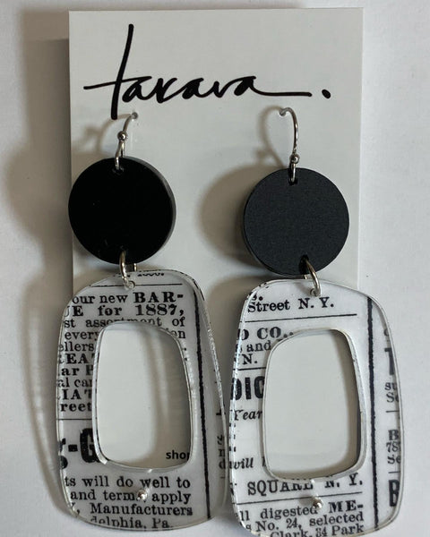 Newsprint Earrings