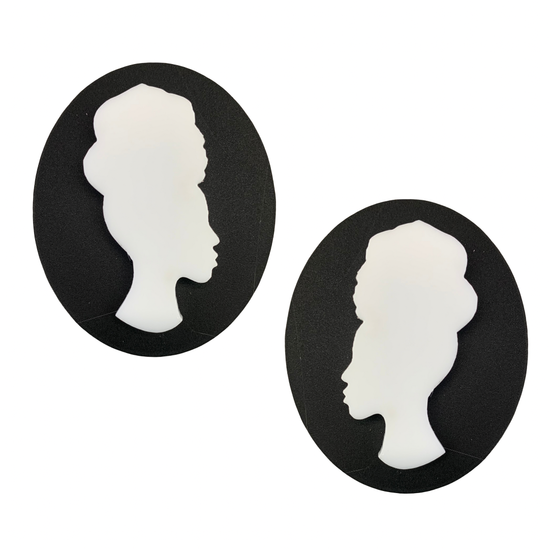 Crown Cameo Earrings