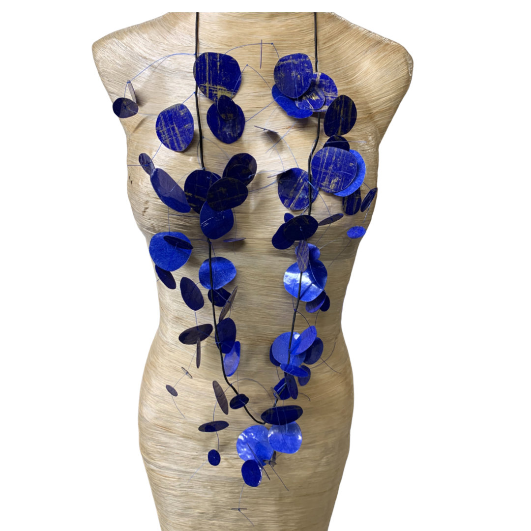 INDIGO /GOLD NECKLACE