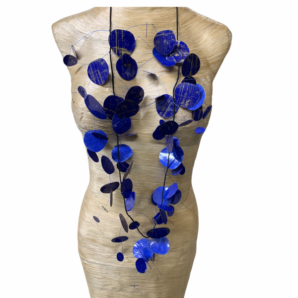 INDIGO /GOLD NECKLACE
