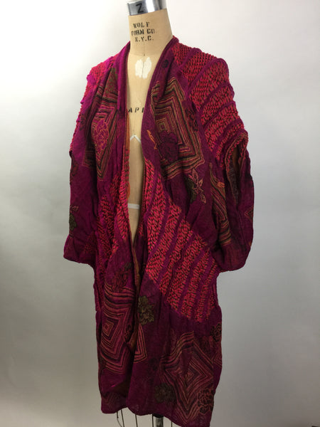 Reversible textured Kimono