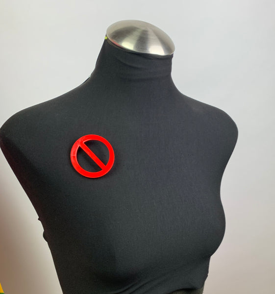 Stop Designer Pin Brooch