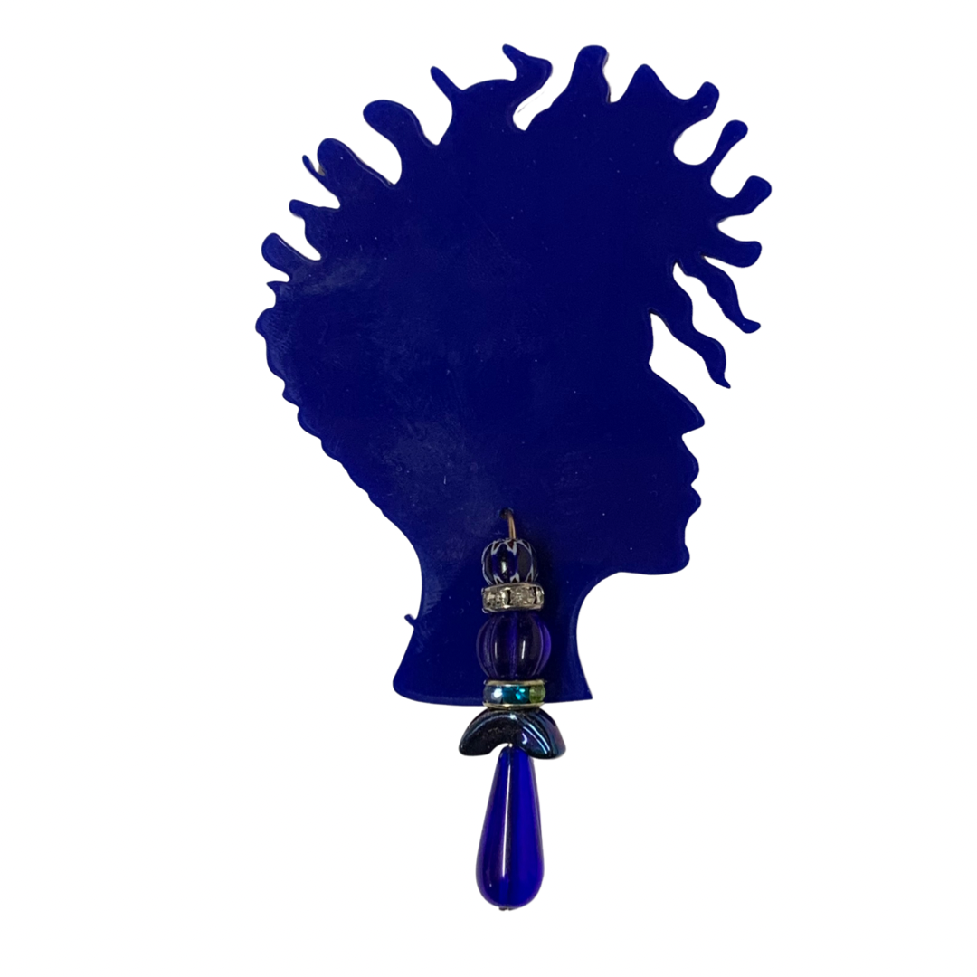 Curly Top Pin with Earring Crown Act