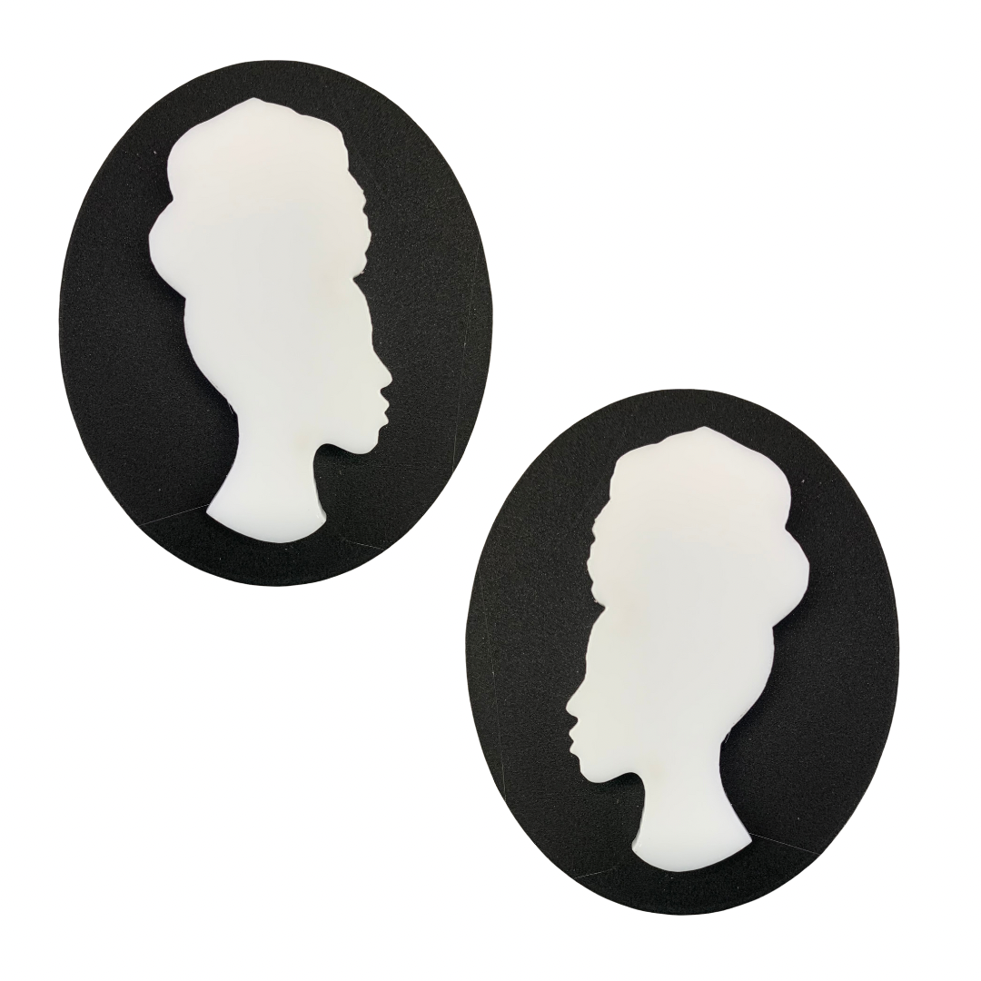 Crown Cameo Earrings