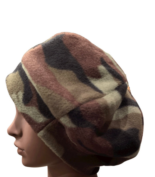 Camouflage Fleece Beret Hat