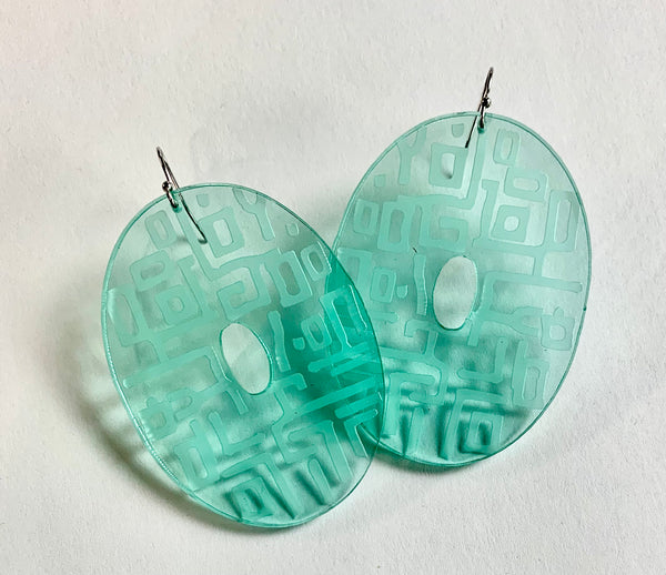 Ocean Tribal Print Earrings