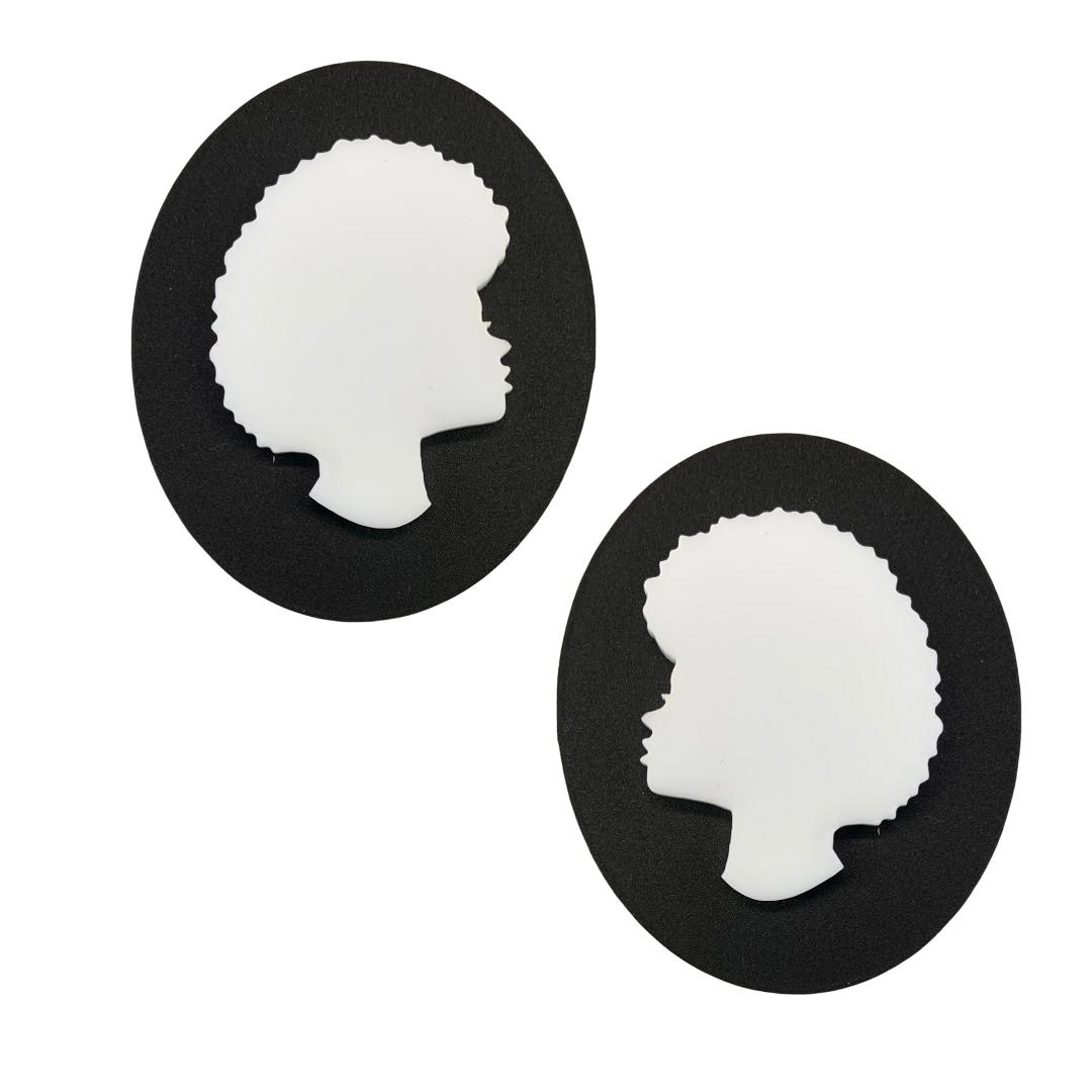 Crown Cameo Earrings