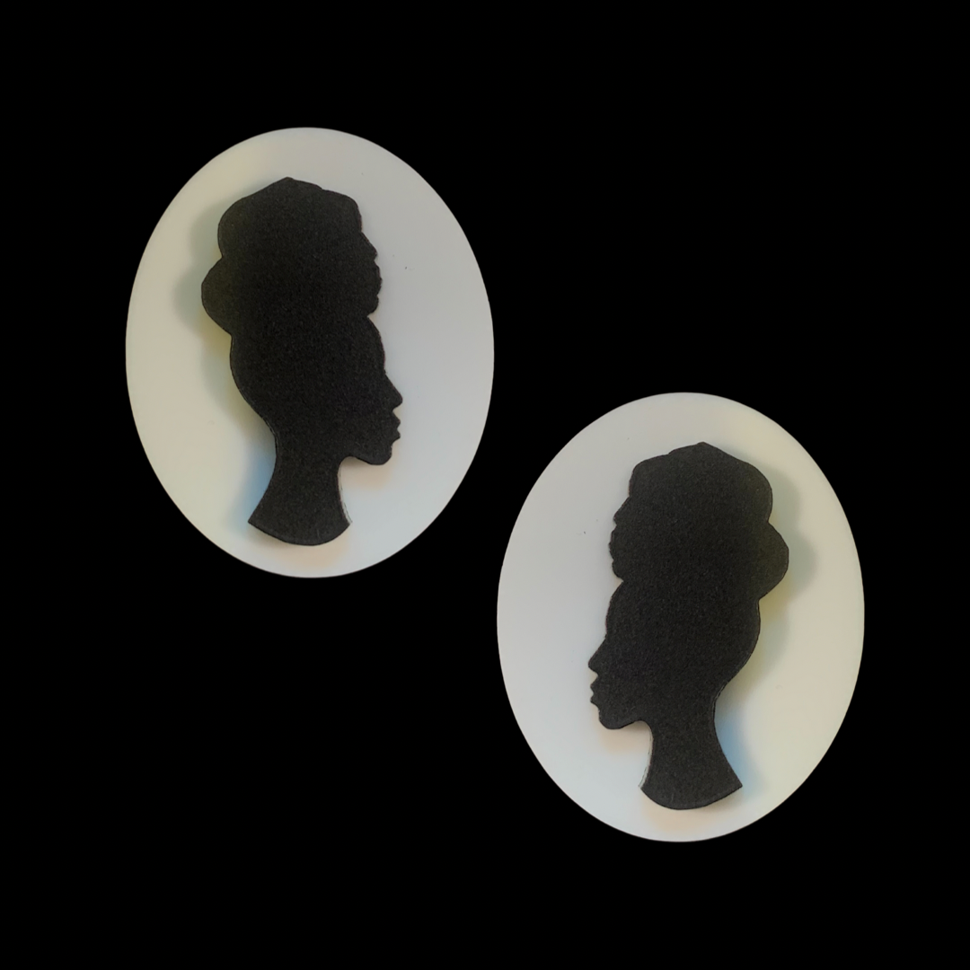 Crown Cameo Earrings