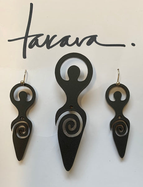 Goddess Earrings and Pin